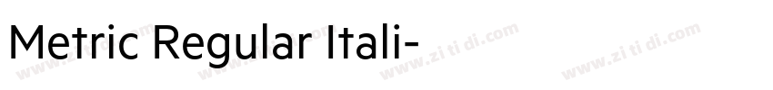 Metric Regular Itali字体转换